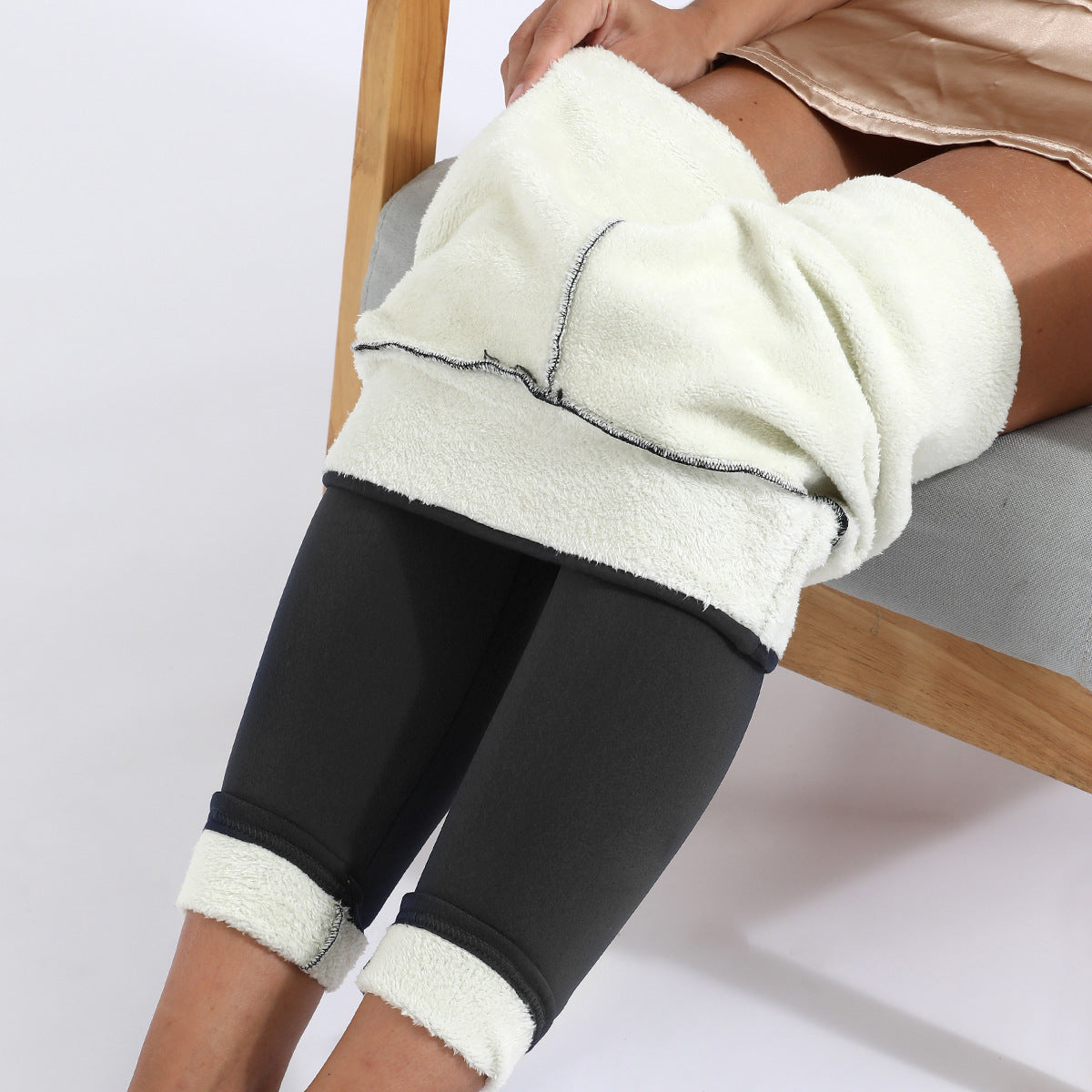 Winter Leggings Warm Thick High Stretch Lamb Cashmere