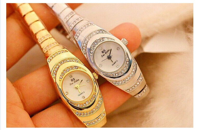 Ladies Gold Watch Diamond Wristwatch Female