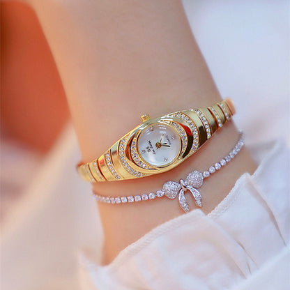 Ladies Gold Watch Diamond Wristwatch Female