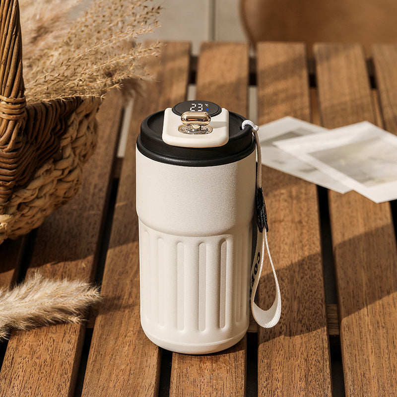 Smart Digital Thermal Bottle Portable Coffee Mug Stainless Steel