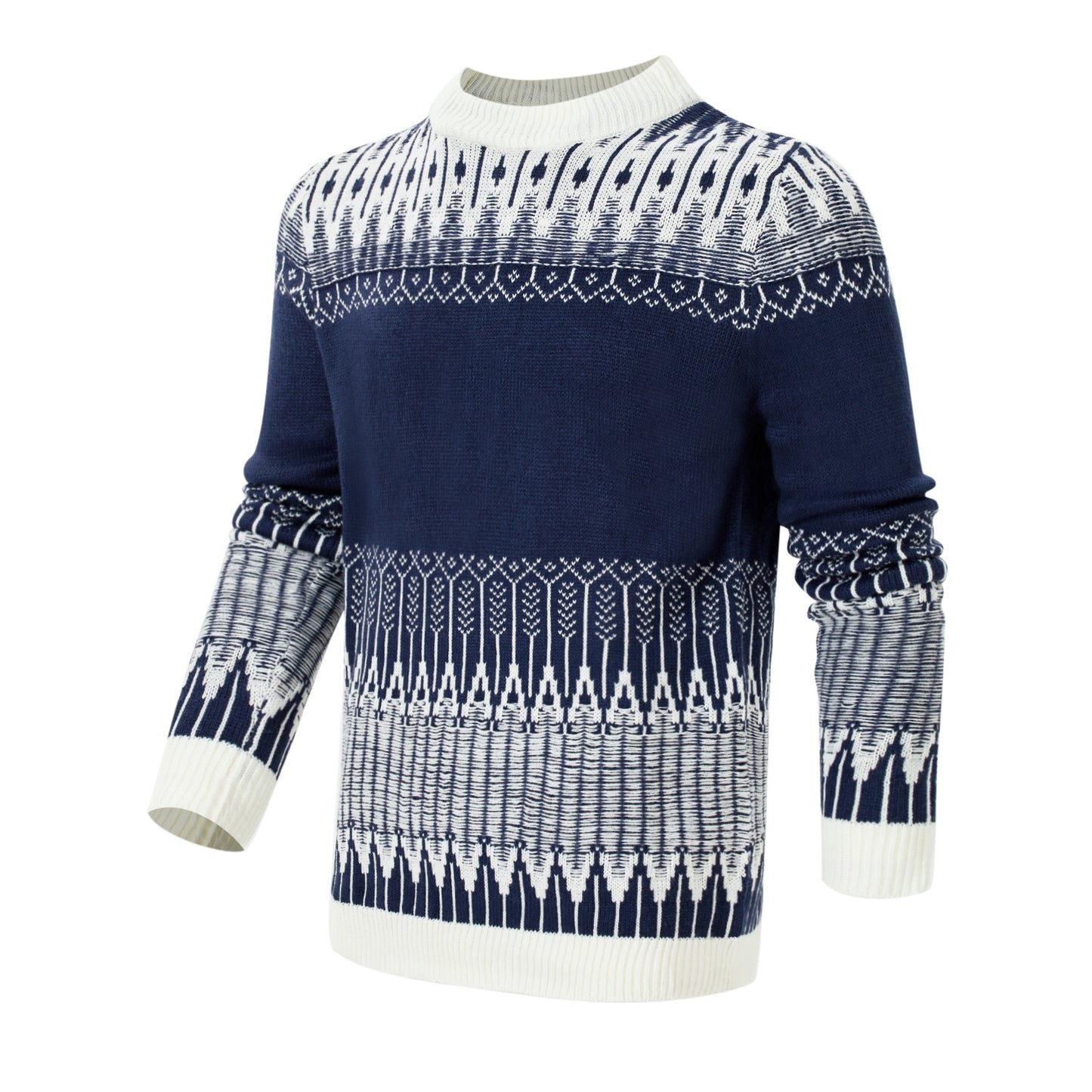 Men's Crewneck Pullover Sweater Long Sleeve Knitted Sweater