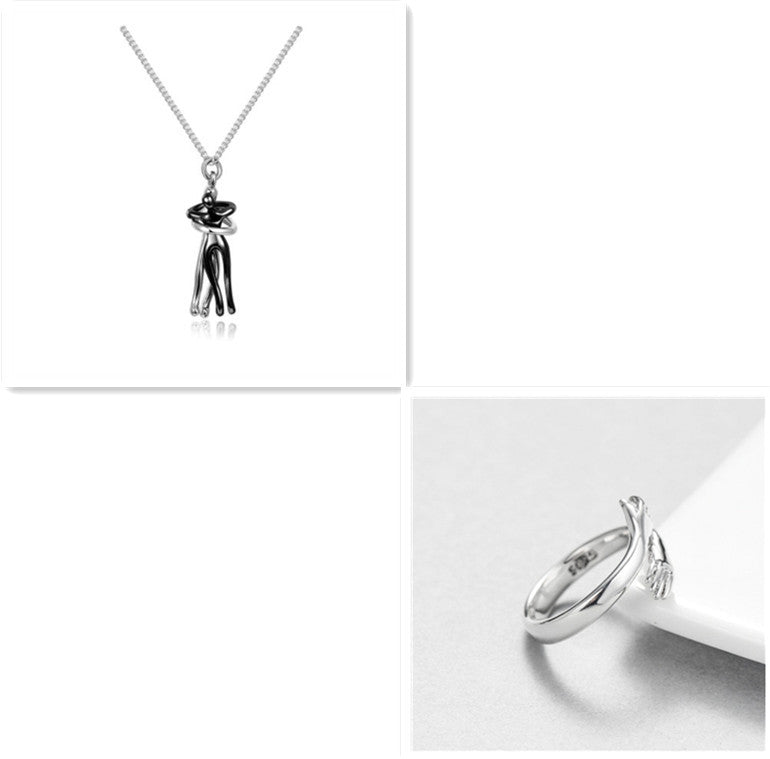 Love Hug Necklace Unisex Men Women Couple Jewelry