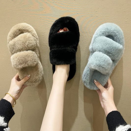 Fuzzy Slippers Women House Shoes Fluffy