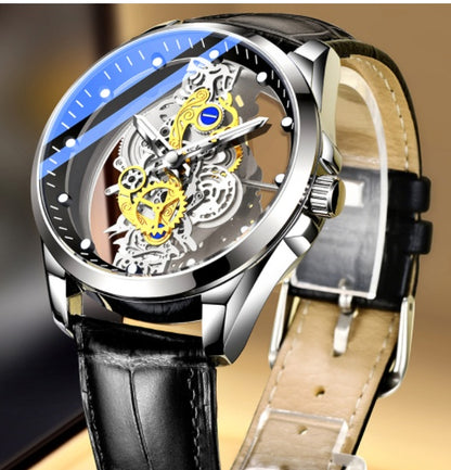 Men Watch Skeleton Automatic Quartz Top Brand Luxury