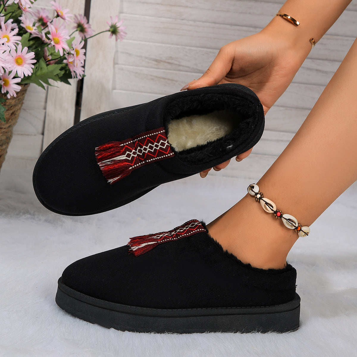 Winter Plush Fashion Suede Shoes For Women