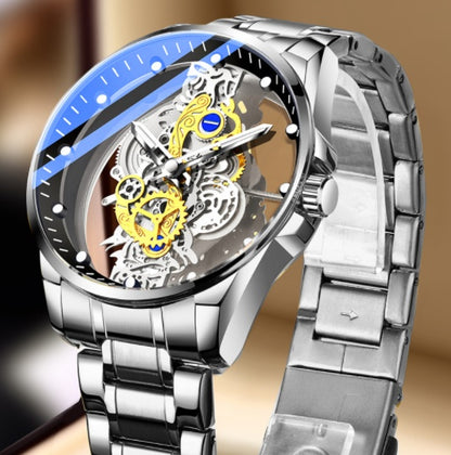 Men Watch Skeleton Automatic Quartz Top Brand Luxury