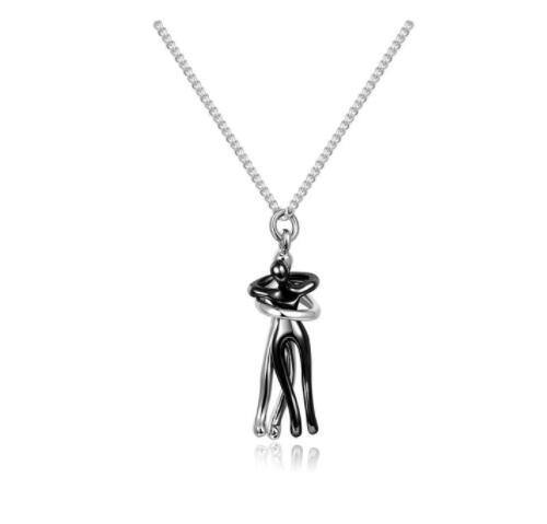 Love Hug Necklace Unisex Men Women Couple Jewelry