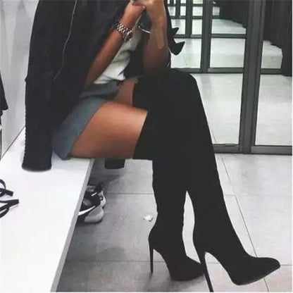 Pointed High Heel Over The Knee Boots Women