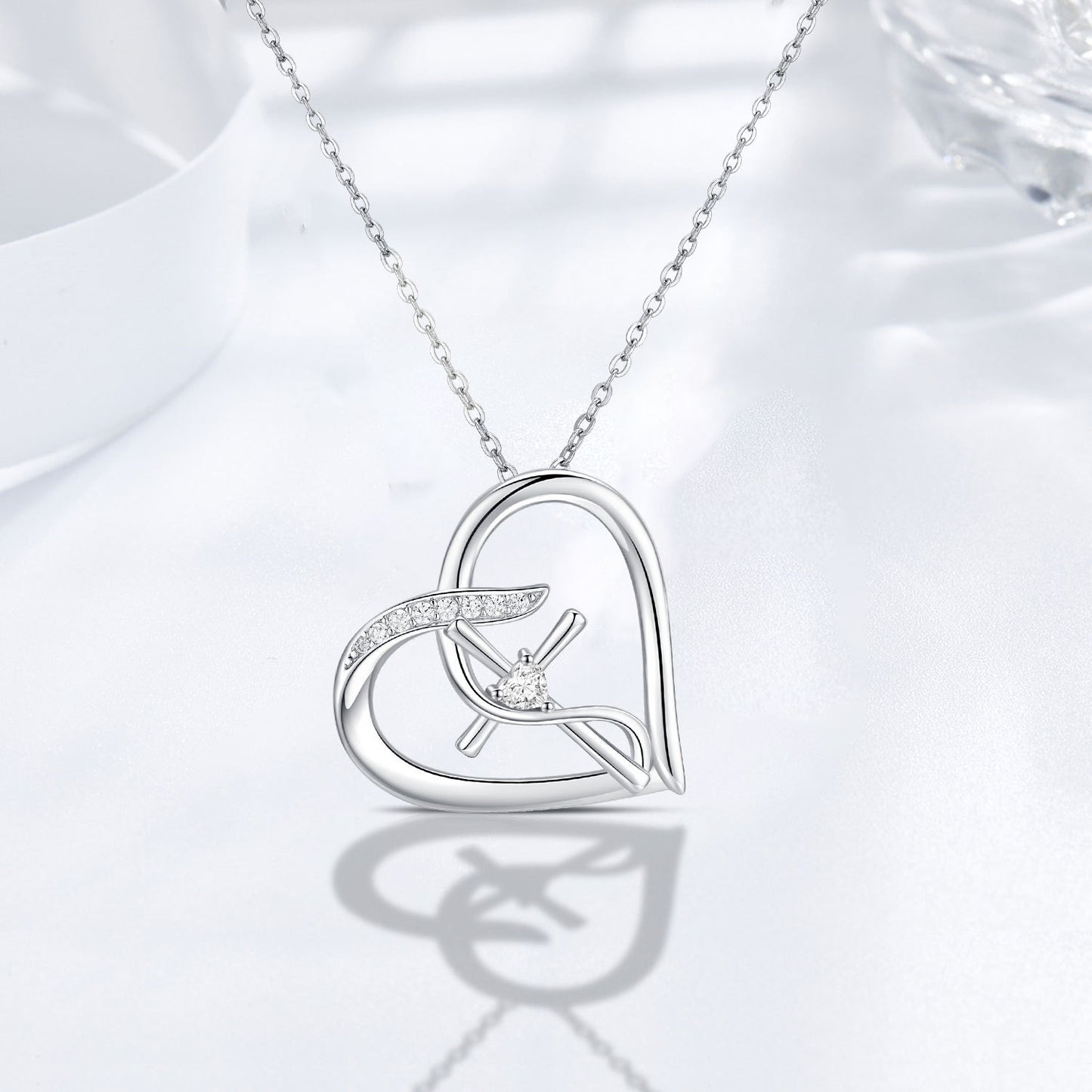 Cross Necklace for Women 925 Sterling Silver Love Heart Infinity