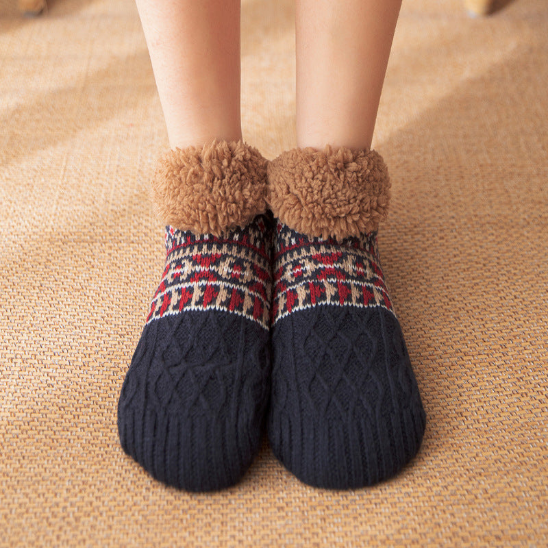 Indoor Home Floor Socks Winter Warm Non-slip Socks For Men And Women