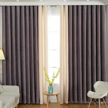 solid chenille curtain high shading curtain finished living room bedroom curtains