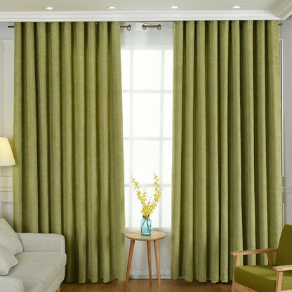 solid chenille curtain high shading curtain finished living room bedroom curtains