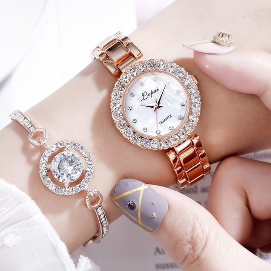 Watches-Set Bangle Clock Bracelet Wrist-Watch Ladies Brand Luxury