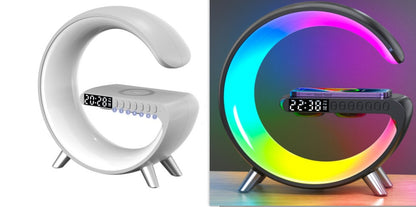 New Intelligent G Shaped LED Lamp Bluetooth Speake Wireless Charger Atmosphere Lamp