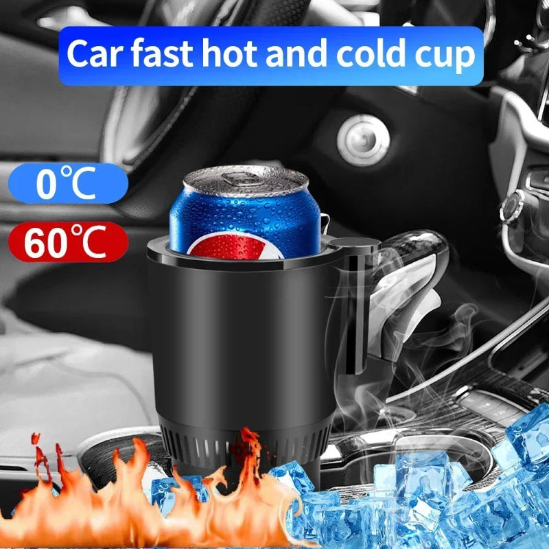 Smart Car Cup Holder Digital Temperature Display 2 In1 Car Heating Cooling Cup 12V