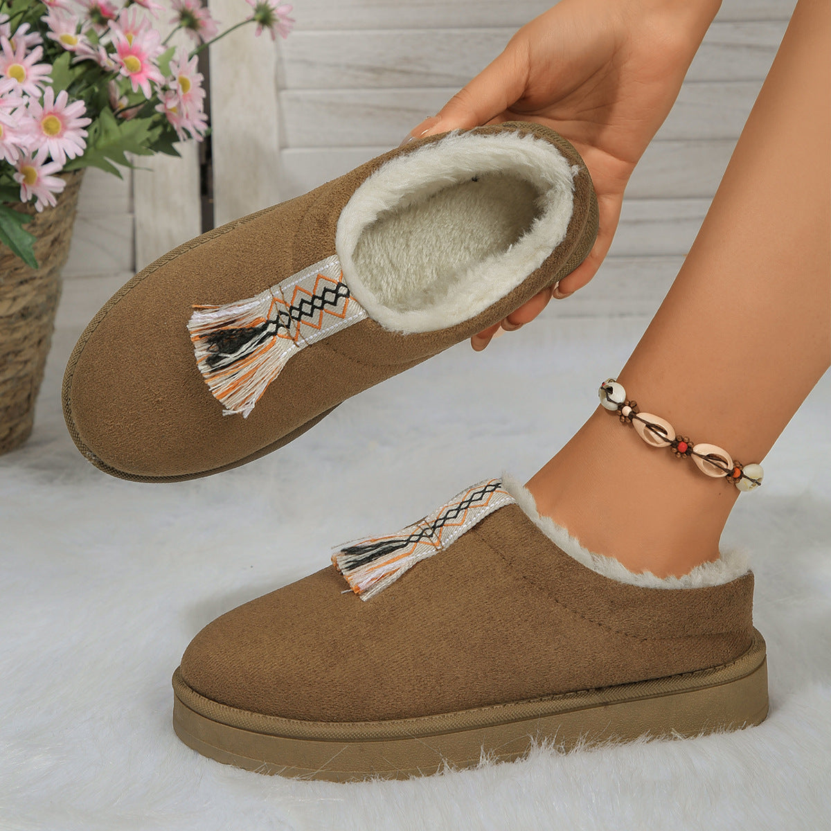 Winter Plush Fashion Suede Shoes For Women