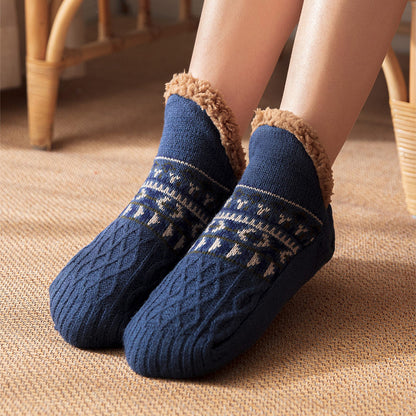 Indoor Home Floor Socks Winter Warm Non-slip Socks For Men And Women