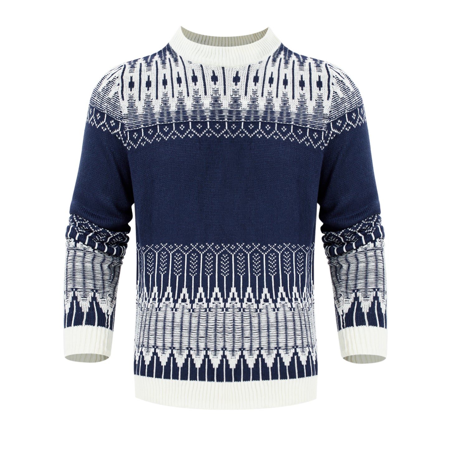 Men's Crewneck Pullover Sweater Long Sleeve Knitted Sweater