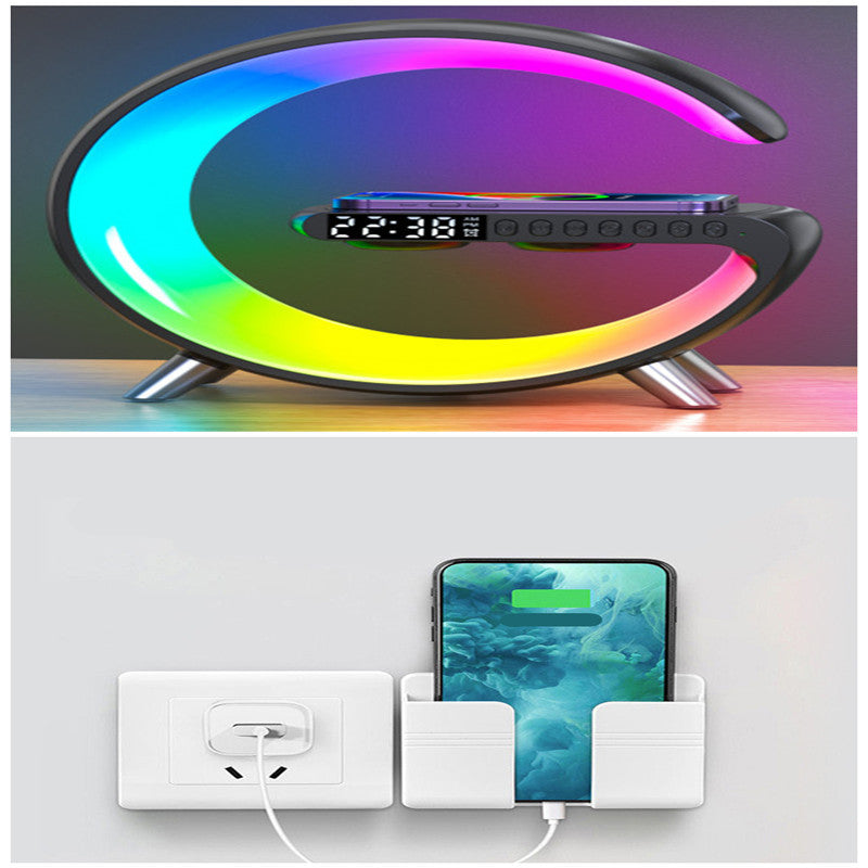 New Intelligent G Shaped LED Lamp Bluetooth Speake Wireless Charger Atmosphere Lamp