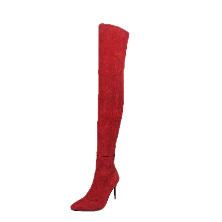 Pointed High Heel Over The Knee Boots Women