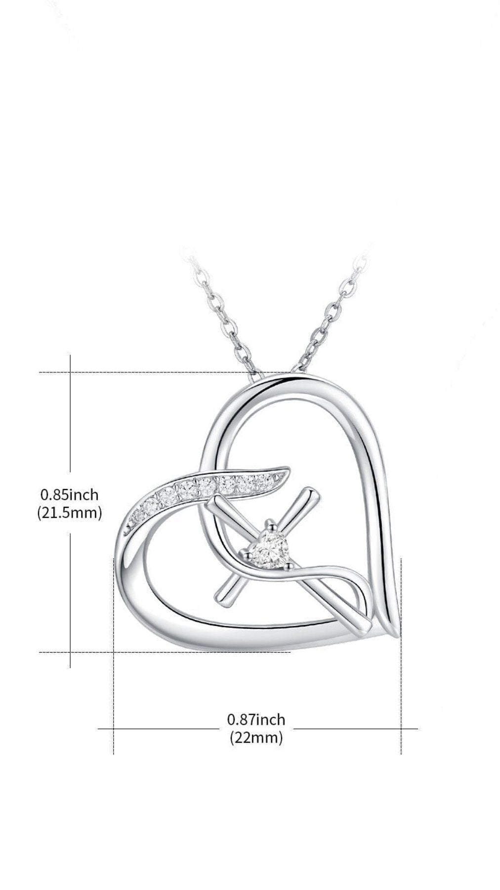 Cross Necklace for Women 925 Sterling Silver Love Heart Infinity