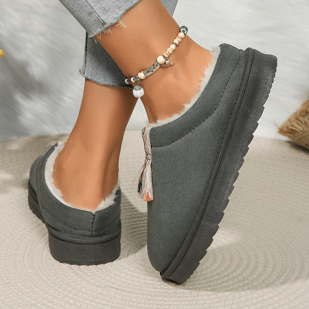 Winter Plush Fashion Suede Shoes For Women