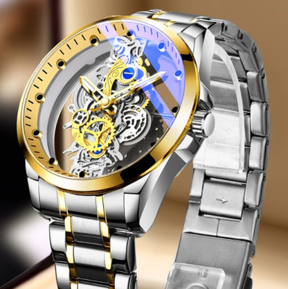 Men Watch Skeleton Automatic Quartz Top Brand Luxury