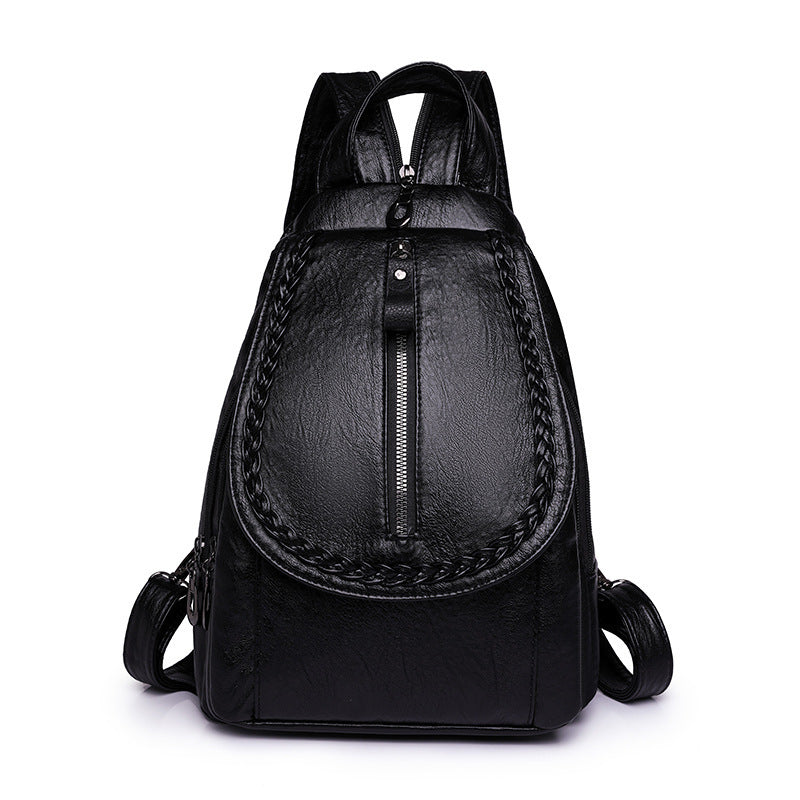 New Large Capacity Soft Leather Women's Backpack