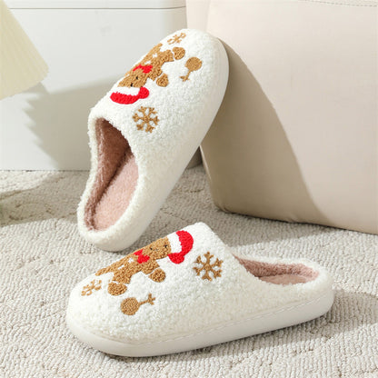 Christmas Slippers Winter Indoor Non-slip Floor For Women