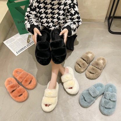 Fuzzy Slippers Women House Shoes Fluffy