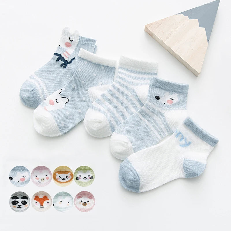 5Pairs/lot 0-2Y Infant Baby Socks Baby Socks for Girls Cotton