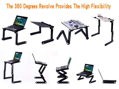 Laptop Table Stand With Adjustable Folding Ergonomic Design Stand Notebook Desk  For Ultrabook, Netbook Or Tablet With Mouse Pad