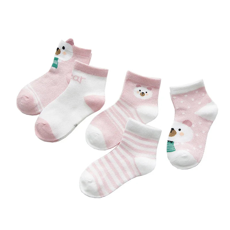 5Pairs/lot 0-2Y Infant Baby Socks Baby Socks for Girls Cotton