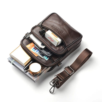 Men's New Genuine Leather Crossbody Bag  Messenger Bag