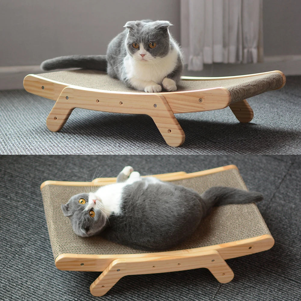 Wooden Cat Scratcher Cat Scratch Board Bed 3 In 1 Pad Vertical Pet Cat