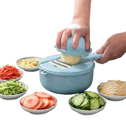 8 in 1 Vegetable Slicer Potato Peeler Carrot Onion Grater with Strainer