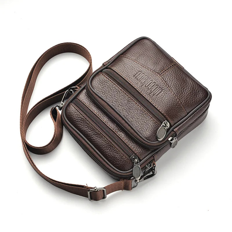 Men's New Genuine Leather Crossbody Bag  Messenger Bag