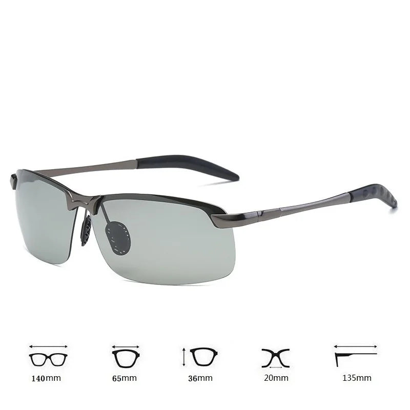 Men Sunglasses Driving Fishing Glasses Change Color Sun Glasses Day Night Vision UV400 Eyewear