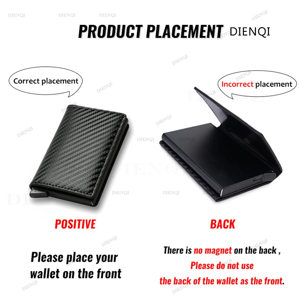 Anti Thief Rfid Credit Card Holder Smart Minimalist Wallet Pocket Men Women