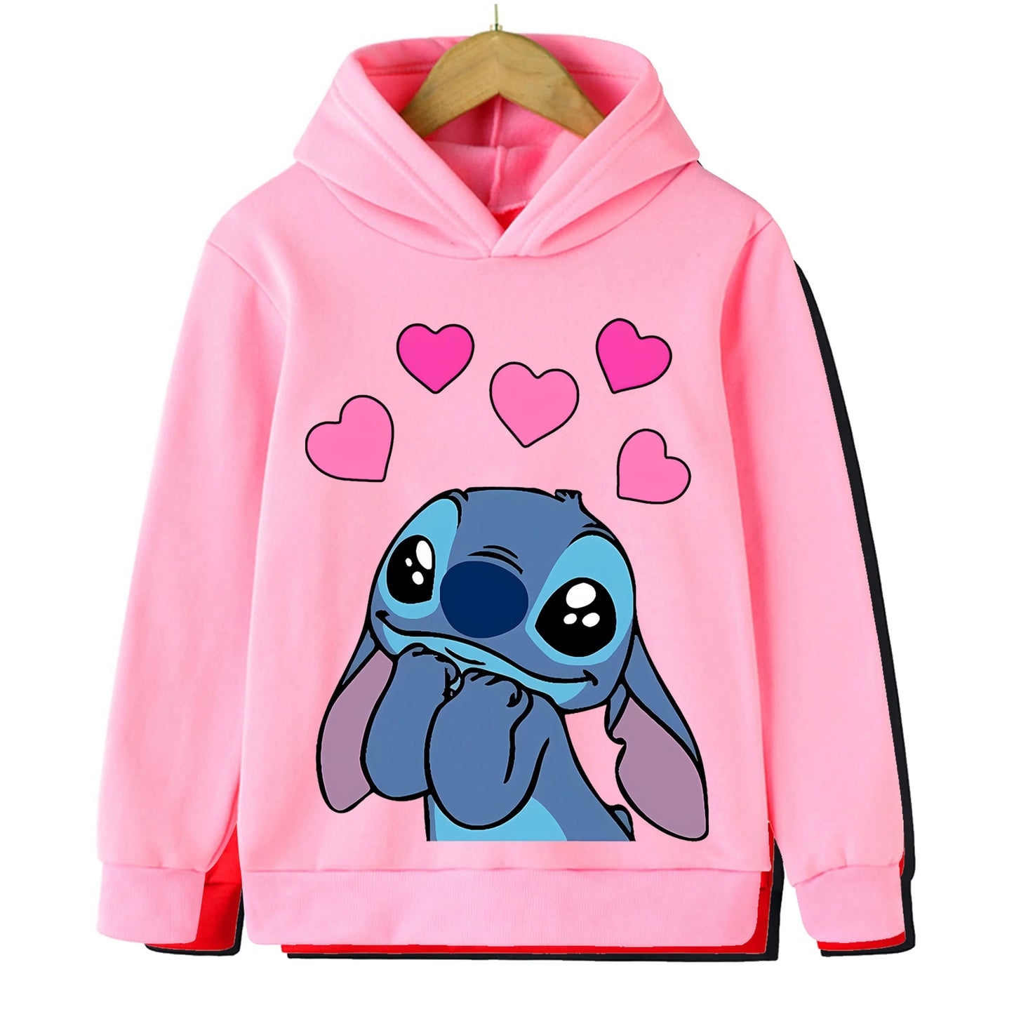 Girls Clothes Stitch Hoodies Sweatshirts Children's Clothing Sets