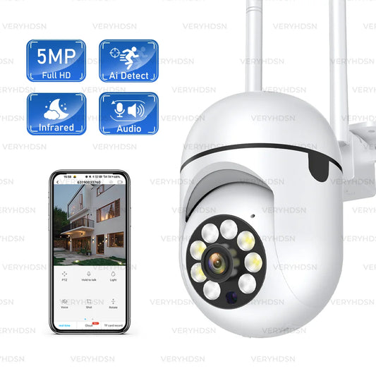 IP WiFi Camera 1080P Outdoor CCTV Video Surveillance Cameras 4X Zoom AI human Detection HD Color Night Vision IP66 waterproof