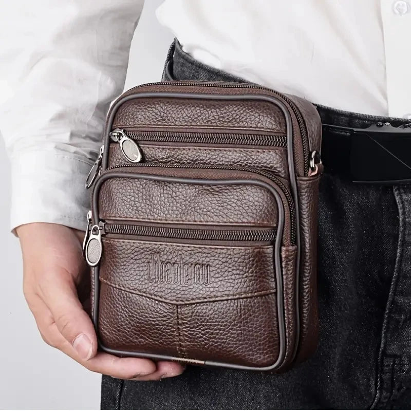 Men's New Genuine Leather Crossbody Bag  Messenger Bag