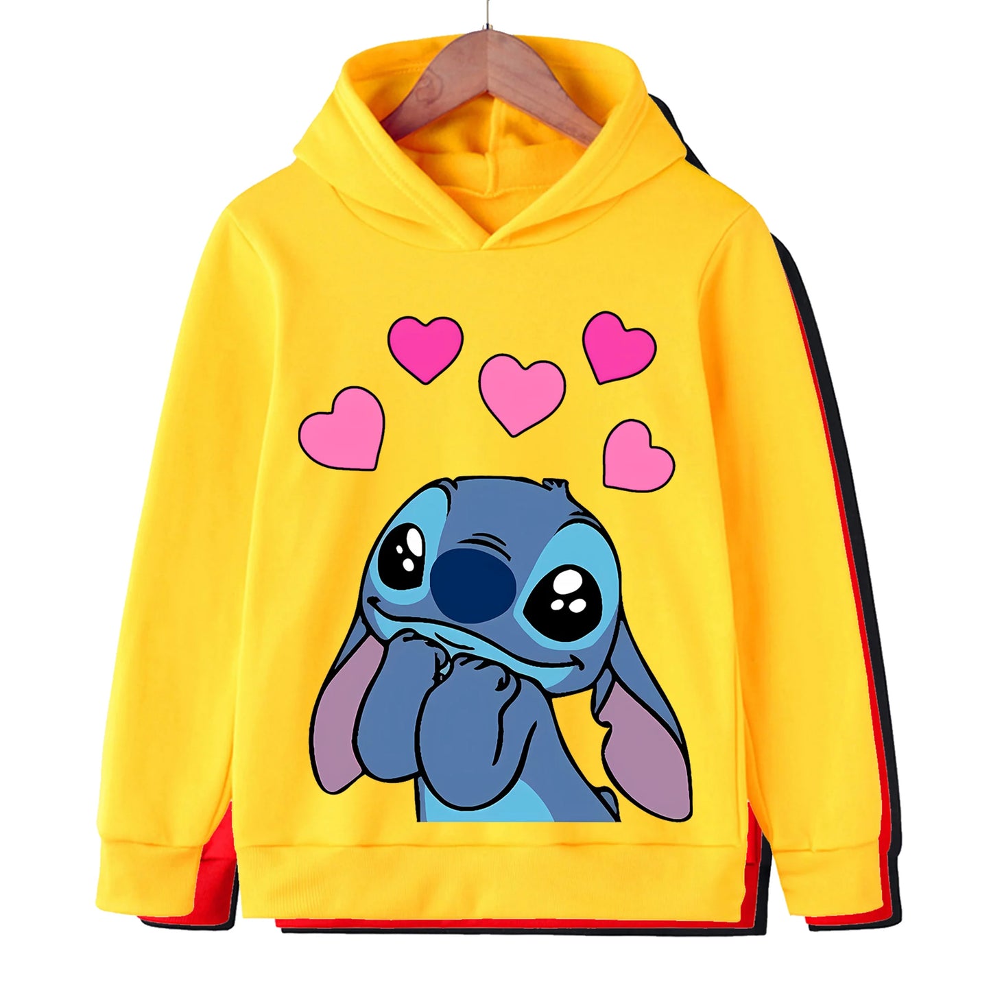 Girls Clothes Stitch Hoodies Sweatshirts Children's Clothing Sets