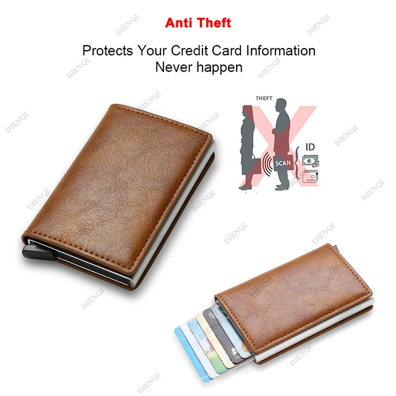 Anti Thief Rfid Credit Card Holder Smart Minimalist Wallet Pocket Men Women