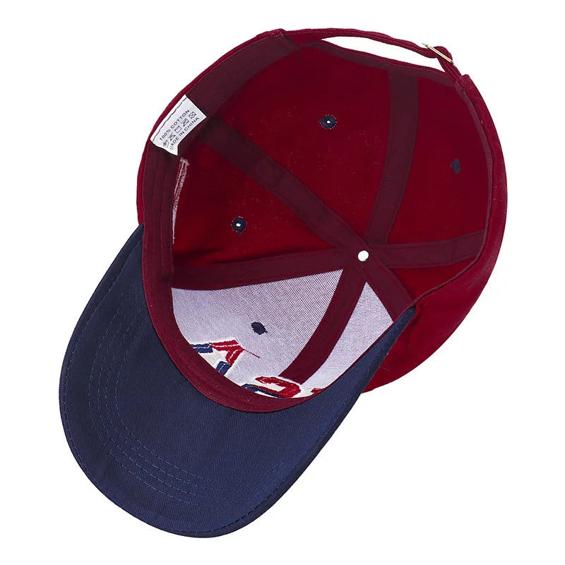 New America Flag Embroidery Baseball Cap Hat Unisex Hip Hop USA Caps