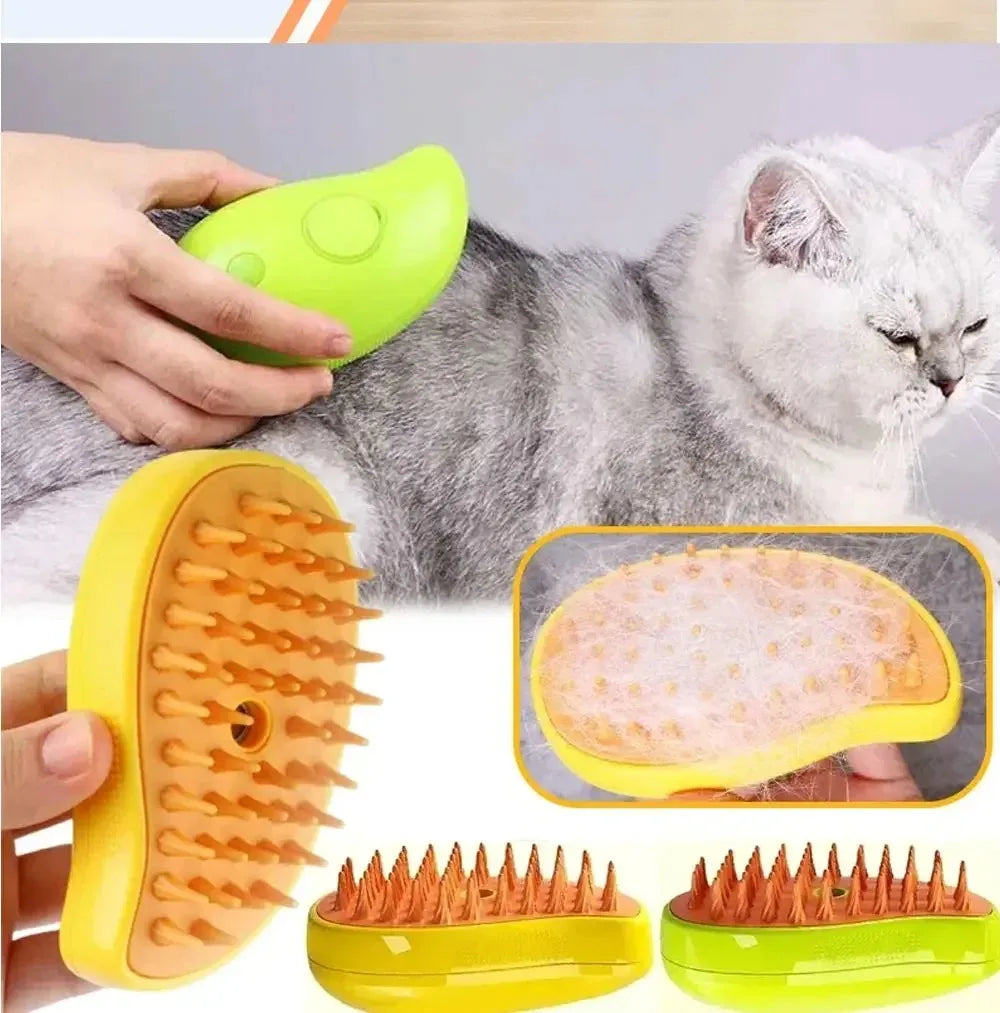 Cat & Dog Steamy Brush 3 in 1 Electric Sprays Massage Combs