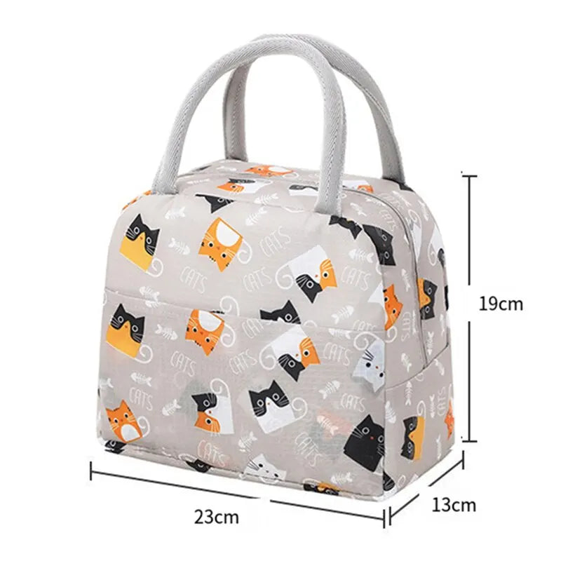 Cartoon Lunch Bag Portable Insulated Thermal Heat Lunch Box Bags Cooler Ice Pack New