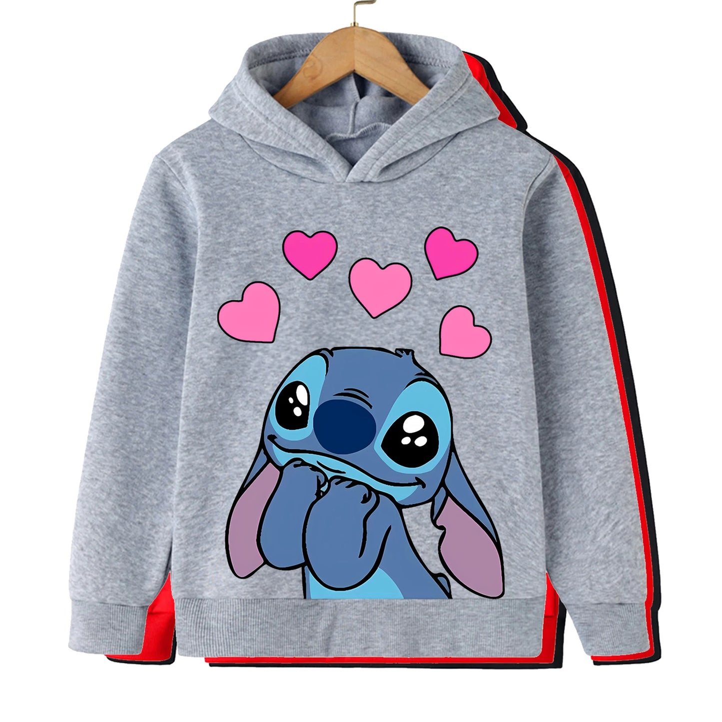 Girls Clothes Stitch Hoodies Sweatshirts Children's Clothing Sets