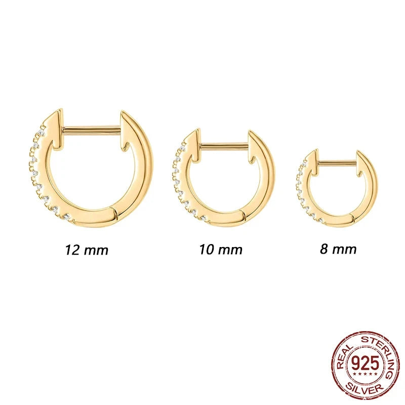 Women Small Hoop Earrings 925 Sterling Silver