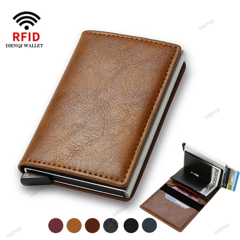 Anti Thief Rfid Credit Card Holder Smart Minimalist Wallet Pocket Men Women